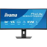 iiyama ProLite XCB3497WQSNP-B1 Monitor PC 86,4 cm (34") 3440 x 1440 Pixel UltraWide Quad HD LED Nero, Monitor LED Nero (opaco), 86,4 cm (34"), 3440 x 1440 Pixel, UltraWide Quad HD, LED, Nero