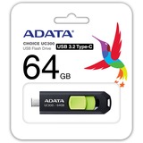 ADATA ACHO-UC300-64G-RBK/GN, Chiavetta USB Nero/Verde