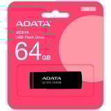 ADATA UC310 unità flash USB 64 GB USB tipo A 3.2 Gen 1 (3.1 Gen 1) Nero, Chiavetta USB Nero, 64 GB, USB tipo A, 3.2 Gen 1 (3.1 Gen 1), 100 MB/s, Girevole, Nero