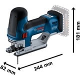 Bosch GST 18V-155 SC Professional, 06015B0002, Puzzle blu/Nero