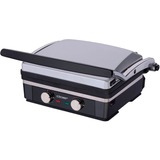 Cloer 6339 Griglia di contatto argento/Nero, Nero, Argento, Rettangolare, Piastra, Coperchio incernieriato, 1800 W, 360 mm
