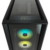 Corsair iCUE 5000X RGB Midi Tower Nero Nero, Midi Tower, PC, Nero, ATX, EATX, ITX, Plastica, Acciaio, Vetro temperato, Giocare