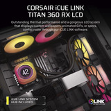 Corsair iCUE LINK TITAN 360 RX LCD RGB Ricondizionato, Raffreddamento ad acqua Nero