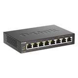 D-Link DGS-1008P/E switch di rete Non gestito L2 Gigabit Ethernet (10/100/1000) Supporto Power over Ethernet (PoE) Desktop Nero, Interruttore Nero, Non gestito, L2, Gigabit Ethernet (10/100/1000), Full duplex, Supporto Power over Ethernet (PoE), Desktop