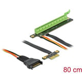 DeLOCK Scheda di estensione PCIe x1>x16 con cavo flessibile 80 cm, Scheda di montaggio 