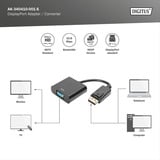 Digitus Adattatore / Convertitore DisplayPort Nero