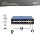 Digitus Rete Ethernet Gigabit 16 porte, Interruttore 