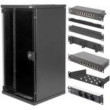 Digitus Set di rete 254 mm (10") - 12U, 312 x 300 mm (Largh. x Prof.), IT armadio Nero, 312 x 300 mm (Largh. x Prof.), Rack indipendenti, 12U, 30 kg, Lucchetti, Griglie, Nero
