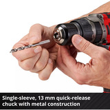 EINHELL Trapano avvitatore a percussione professionale a batteria TP-CD 18/70 Li-i BL - Solo, 18 Volt, Cordless Nero/Rosso