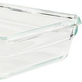 Emsa CLIP & CLOSE N1041000 recipiente per cibo Rettangolare Scatola 1,3 L Trasparente 1 pz, Casella trasparente/Rosso, Scatola, Rettangolare, 1,3 L, Trasparente, Vetro, 420 °C
