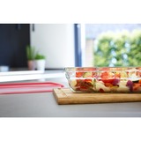 Emsa CLIP & CLOSE N1041000 recipiente per cibo Rettangolare Scatola 1,3 L Trasparente 1 pz, Casella trasparente/Rosso, Scatola, Rettangolare, 1,3 L, Trasparente, Vetro, 420 °C