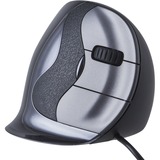 Evoluent Evoluent D mouse Mano destra 3200 DPI Nero/Argento, Mano destra, 3200 DPI, Nero, Blu