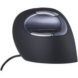 Evoluent Evoluent D mouse Mano destra 3200 DPI Nero/Argento, Mano destra, 3200 DPI, Nero, Blu