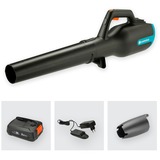 GARDENA PowerJet 18V P4A soffiatore di foglie cordless Nero, Blu, Arancione 19 V Ioni di Litio grigio/Turchese, Soffiatore portatile, Nero, Blu, Arancione, Soffiante, Elettrico, 96 dB, 19 V