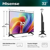 Hisense 32A49S, Televisore LED Nero