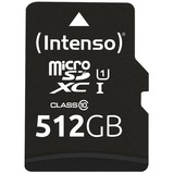 Intenso microSD 512GB UHS-I Perf CL10| Performance Classe 10 Nero, 512 GB, MicroSD, Classe 10, UHS-I, Class 1 (U1), Resistente agli urti, A prova di temperatura, Impermeabile, A prova di raggi X