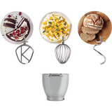 Kenwood Chef XL Pro robot da cucina 1700 W 6,7 L Argento argento, 6,7 L, Argento, Pulsanti, Manopola, 2,4 L, 910 g, Acciaio inox