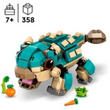 LEGO Jurassic World Baby Bumpy: anchilosauro, Giochi di costruzione Set da costruzione, 7 anno/i, Plastica, 358 pz, 388 g
