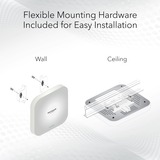 Netgear Insight Cloud Managed WiFi 6 AX3600 Dual Band Access Point (WAX620) 3600 Mbit/s Bianco Supporto Power over Ethernet (PoE) bianco, 3600 Mbit/s, 1200 Mbit/s, 2400 Mbit/s, 100,1000,2500 Mbit/s, IEEE 802.11ax, IEEE 802.11i, IEEE 802.3af, IEEE 802.3at, Multi User MIMO