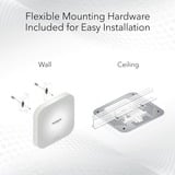 Netgear WAX620 3600 Mbit/s Bianco Supporto Power over Ethernet (PoE), Punto di accesso bianco, 2.4 GHz, 5 GHz, 3600 Mbit/s, EAP-TLS, PEAP, SSL/TLS, TTLS, WPA, WPA2, WPA3, 100,1000,2500 Mbit/s
