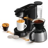 Philips HD6594/62 macchina per caffè Automatica/Manuale Macchina da caffè combi 1 L, Macchina a cialde Nero, Macchina da caffè combi, 1 L, Cialde caffè, Caffè macinato, 1450 W, Nero