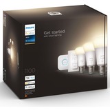 Philips Hue Philips Hue White Starter Kit Bridge + 3 Lampadine Smart E27 75W + Dimmer Switch, Lampada a LED Philips Hue White Starter Kit Bridge + 3 Lampadine Smart E27 75W + Dimmer Switch, Lampadina intelligente, Bianco, Bluetooth/Zigbee, LED integrato, E27, Bianco morbido
