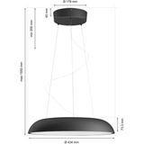 Philips Hue White Ambiance Amaze Lampada a sospensione, Luce LED Nero