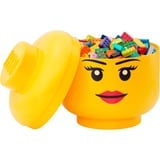 Room Copenhagen LEGO Iconic Testa Portaoggetti "Girl", Scatola di immagazzinaggio giallo