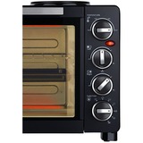 Unold 68885 cucina Piano cottura Ceramica Nero, Mini forno Nero, Piano cottura, Nero, Manopola, Nero, Metallo, Vetro