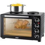 Unold 68885 cucina Piano cottura Ceramica Nero, Mini forno Nero, Piano cottura, Nero, Manopola, Nero, Metallo, Vetro