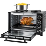 Unold 68885 cucina Piano cottura Ceramica Nero, Mini forno Nero, Piano cottura, Nero, Manopola, Nero, Metallo, Vetro