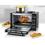 Unold 68885 cucina Piano cottura Ceramica Nero, Mini forno Nero, Piano cottura, Nero, Manopola, Nero, Metallo, Vetro