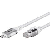 goobay Cavo Ethernet USB-C 3.2 Gen2 connettore > connettore RJ-45, Scheda di rete bianco