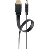 goobay Cavo piatto HDMI 2.1 ad alta velocità con Ethernet 8K / 60 Hz Nero