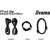 iiyama G-MASTER G2245HSU-B2 LED display 54,6 cm (21.5") 1920 x 1080 Pixel Full HD Nero, Monitor di gioco Nero (opaco), 54,6 cm (21.5"), 1920 x 1080 Pixel, Full HD, LED, 1 ms, Nero