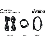 iiyama G-MASTER G2245HSU-B2 Monitor PC 54,6 cm (21.5") 1920 x 1080 Pixel Full HD LED Nero, Monitor di gioco Nero (opaco), 54,6 cm (21.5"), 1920 x 1080 Pixel, Full HD, LED, 1 ms, Nero