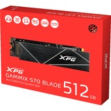 ADATA AGAMMIXS70B-512G-CS, Disco a stato solido Nero