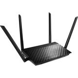 ASUS RT-AC59U router wireless Gigabit Ethernet Dual-band (2.4 GHz/5 GHz) 4G Nero Wi-Fi 5 (802.11ac), Dual-band (2.4 GHz/5 GHz), Collegamento ethernet LAN, 4G, Nero, Router da tavolo