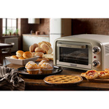 Ariete 3919 Forno Elettrico Vintage, 800W, Capacità 10L, Doppio vetro, Retrò, Beige, Mini forno bianco/verde chiaro, 800W, Capacità 10L, Doppio vetro, Retrò, Beige, 10 L, Beige, Libera installazione, Manopola, 90 - 230 °C, Beige