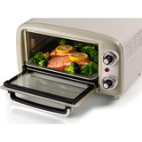 Ariete 3919 Forno Elettrico Vintage, 800W, Capacità 10L, Doppio vetro, Retrò, Beige, Mini forno bianco/verde chiaro, 800W, Capacità 10L, Doppio vetro, Retrò, Beige, 10 L, Beige, Libera installazione, Manopola, 90 - 230 °C, Beige