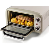 Ariete 3919 Forno Elettrico Vintage, 800W, Capacità 10L, Doppio vetro, Retrò, Beige, Mini forno bianco/verde chiaro, 800W, Capacità 10L, Doppio vetro, Retrò, Beige, 10 L, Beige, Libera installazione, Manopola, 90 - 230 °C, Beige