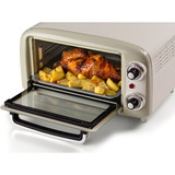 Ariete 3919 Forno Elettrico Vintage, 800W, Capacità 10L, Doppio vetro, Retrò, Beige, Mini forno bianco/verde chiaro, 800W, Capacità 10L, Doppio vetro, Retrò, Beige, 10 L, Beige, Libera installazione, Manopola, 90 - 230 °C, Beige