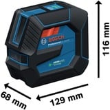 Bosch Laser a linee GLL 20-22 G Professional, Linea laser blu/Nero