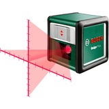 Bosch Quigo Plus Livella lineare/puntiforme 12 m 630-650 nm, Attraversare la linea laser verde/Nero, 12 m, 0,8 mm/m, 4°, 6 s, 635 nm, Orizzontale/Verticale