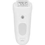 Braun Silk-épil 5 5-011 Bianco, Epilatore bianco/Argento, Bianco, MicroGrip, 0,5 mm, Batteria, Germania