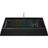 Corsair K55 RGB PRO tastiera USB QWERTZ Tedesco Nero Nero, Full-size (100%), USB, QWERTZ, LED RGB, Nero