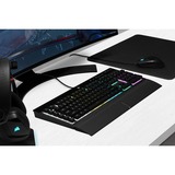 Corsair K55 RGB PRO tastiera USB QWERTZ Tedesco Nero Nero, Full-size (100%), USB, QWERTZ, LED RGB, Nero