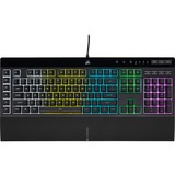 Corsair K55 RGB PRO tastiera USB QWERTZ Tedesco Nero Nero, Full-size (100%), USB, QWERTZ, LED RGB, Nero