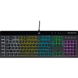 Corsair K55 RGB PRO tastiera USB QWERTZ Tedesco Nero Nero, Full-size (100%), USB, QWERTZ, LED RGB, Nero