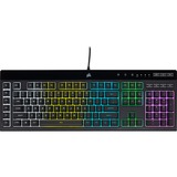 Corsair K55 RGB PRO tastiera USB QWERTZ Tedesco Nero Nero, Full-size (100%), USB, QWERTZ, LED RGB, Nero